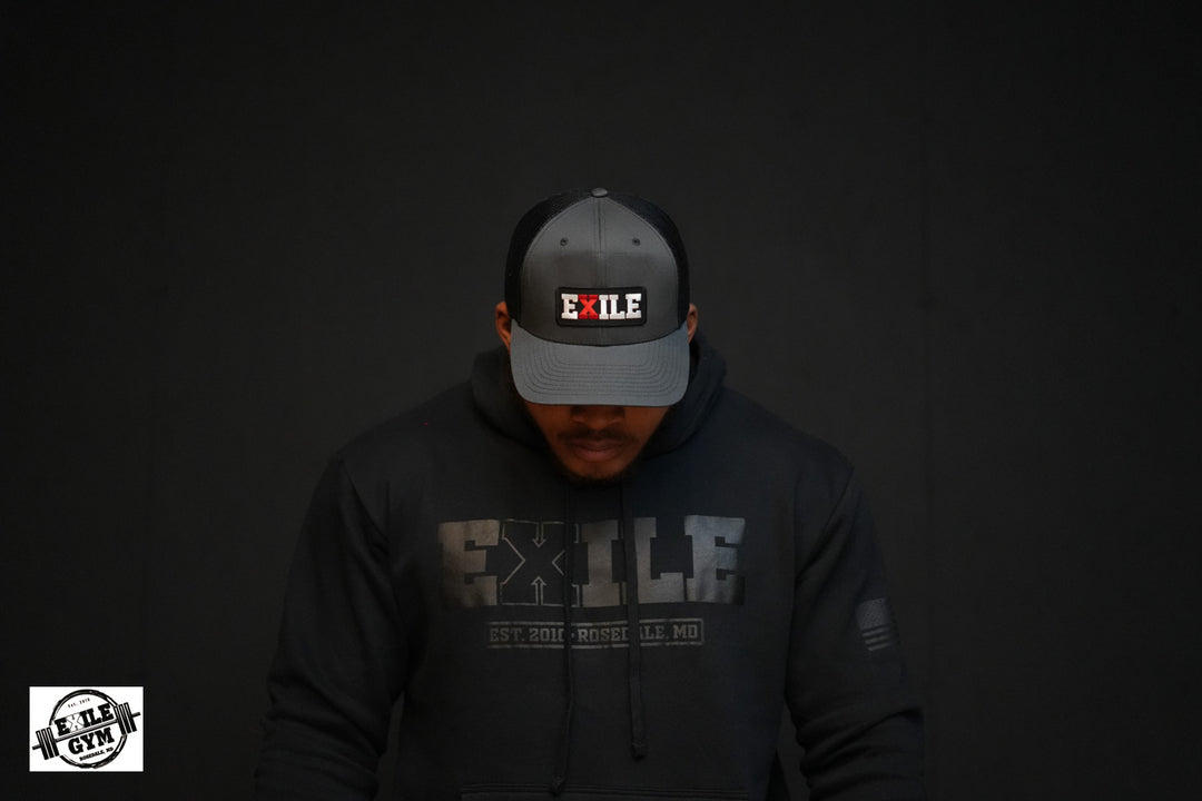 Exile Trucker Style SnapBack - Dark Grey / Black