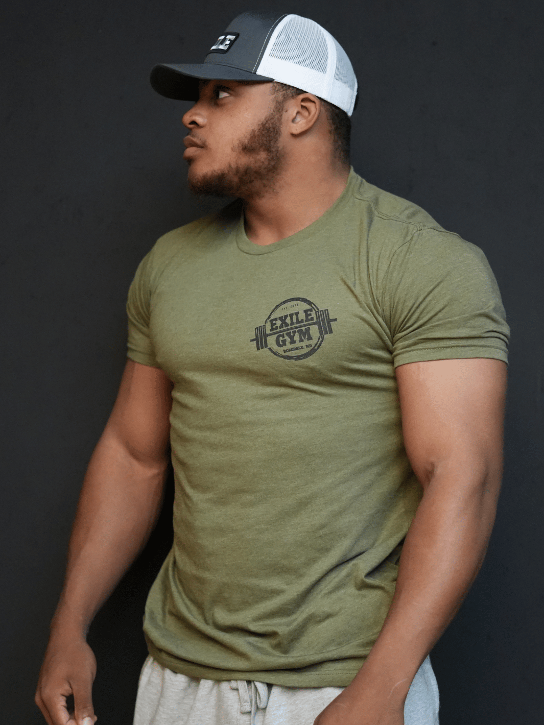 American Flag shirt - Military Green