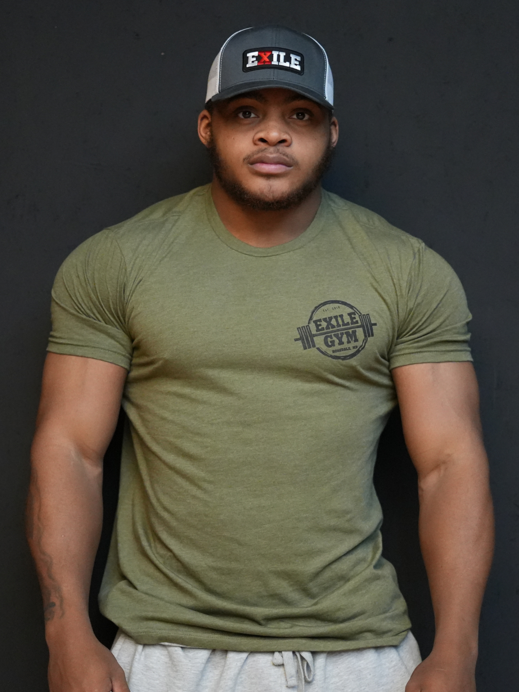 American Flag shirt - Military Green